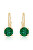 Gyengéd aranyozott fülbevaló zöld cirkónium kövekkel SVLE0620XH2GZ00