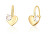Cercei delicați placați cu aur Inimă cu zircon SVLE1513XH2GO00