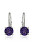 Nežné strieborné náušnice s fialovými zirkónmi SVLE0620XH2F100