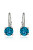 Gyengéd ezüst fülbevaló kék cirkónium kövekkel SVLE0620XH2M300