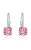 Něžné stříbrné náušnice s růžovými zirkony SVLE0620XH2R200