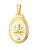 Medaglione placcato in oro Angioletto con zirconi SVLP1104XF6GO00