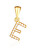 Pandantiv placat cu aur cu zirconi litera „E” SVLP0948XH2BIGE