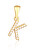 Pandantiv placat cu aur cu zirconi litera „K” SVLP0948XH2BIGK