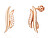 Splendidi orecchini placcati in oro rosa con zirconi SVLE1784XH2RO00