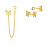 Set von vergoldeten asymmetrischen Ohrringen SVLE1898X75GO00