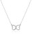 Trblietavý strieborný náhrdelník Prepojené srdcia SVLN0422XH2BI45