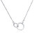 Stříbrný náhrdelník Propojené kruhy SVLN0333XH20000