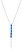 Silberne Halskette mit blauen Zirkonen SVLN0710S75M145