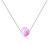 Strieborný náhrdelník s ružovým syntetickým opál SVLN0166XF6O400