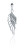 Ciondolo in argento con zirconi Ala d'angelo SVLP1143X61BI00