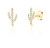 Orecchini moderni in argento placcato in oro  Cactus SVLE1032XF6GO00