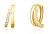 Cercei eleganți, placați cu aur, cu zirconi SVLE1835XH2GO00