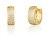 Eleganti orecchini placcati in oro con zirconi SVLE1929XJ5GO00