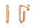 Scintillanti orecchini a cerchio placcati in oro rosa con zirconi SVLE1789XH2RO00