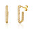 Cercei rotunzi strălucitori placați cu aur, cu zirconi SVLE1789XH2GO00