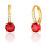 Funkelnde vergoldete Ohrringe mit roten Zirkonen SVLE1966XJ5RG00