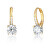 Scintillanti orecchini placcati in oro con zirconi trasparenti SVLE1966XJ5GO00