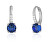 Csillogó ezüst fülbevaló kék cirkónium kövekkel SVLE1966XJ5M100