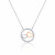 Zamilovaný bicolor náhrdelník ze stříbra se zirkony SVLN0435XH2RO45