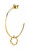 Cercel single placat cu aur cu pandantiv pentru noroc LPS02AQM18