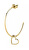 Romantische vergoldete einzelne Ohrringe mit Anhänger LPS02AQM16