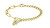 Bracciale da donna placcato in oro con cristalli Crocodile 2040147