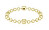 Bracciale con perline in acciaio placcato oro 2040409