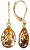 Elegantní pozlacené náušnice s krystaly Pear Golden Shadow