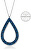 Wunderschöne Halskette mit Kristallen SS Rocks Pear 49 bermuda blue