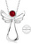 Náhrdelník s červeným kryštálom Guardian Angel