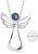 Náhrdelník s modrošedým kryštálom Guardian Angel