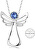 Nyaklánc kék kristállyal Guardian Angel