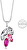 Halskette mit rosa Kristallen Navette