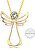 Collana placcata in oro con cristallo chiaro Guardian Angel