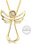 Collana placcata in oro con cristallo Guardian Angel