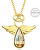 Pozlacený náhrdelník s třpytivým krystalem Angel Rafael