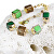 Dizajnový náramok Emerald Shadow s perlami Lampglas BCU5