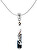 Elegante Halskette Schwarz & White mit einzigartiger Perle Lampglas NPR11