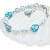 Elegantní náramek Blue Lace s perlami Lampglas s ryzím stříbrem BP4