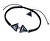 Elegantes Armband Double Black Marble Triangle mit reinem Silber in Perlen Lampglas BTA-D-2