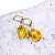 Elegáns Amber Dream fülbevaló 24 karátos arany gyöngyökkel Lampglas ECU56