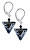 Elegantní náušnice Black Marble Triangle s ryzím stříbrem v perlách Lampglas ETA2