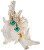 Elegante Ohrringe mit reinem Silber aus Lampglas ERO1 Perlen