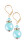 Elegantné náušnice Turquoise Beauty z perál Lampglas ECU51