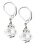 Cercei eleganți White frumusețe cu argint pur în perle Lampglas ESH1