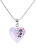 Verspielte Halskette Pink Flower mit einzigartiger Lampglas-Perle NLH11
