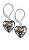 Magické náušnice Egyptian Heart s 24 karátovým zlatom v perlách Lampglas ELH26
