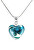 Einzigartige Halskette Azure Storm mit Lampglas-Perle NLH27