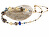 Colier elegant Egyptian Romance cu aur de 24 de carate și argint  în perle Lampglas NER1